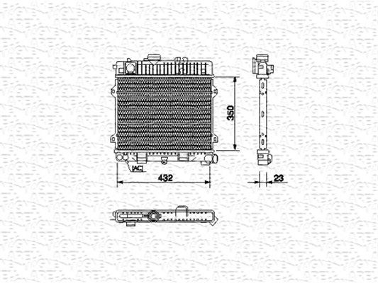 MAGNETI MARELLI Radiators, Motora dzesēšanas sistēma 350213436000